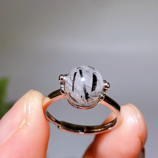 Cooper Silver Plated Crystal Ring Crystal Healing Bulk Wholesale