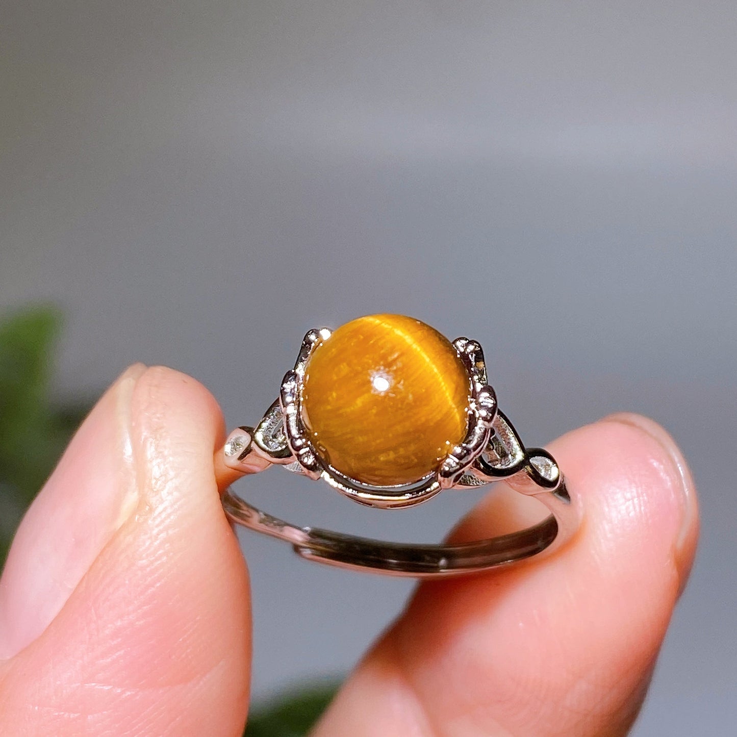 Cooper Silver Plated Crystal Ring Crystal Healing Bulk Wholesale