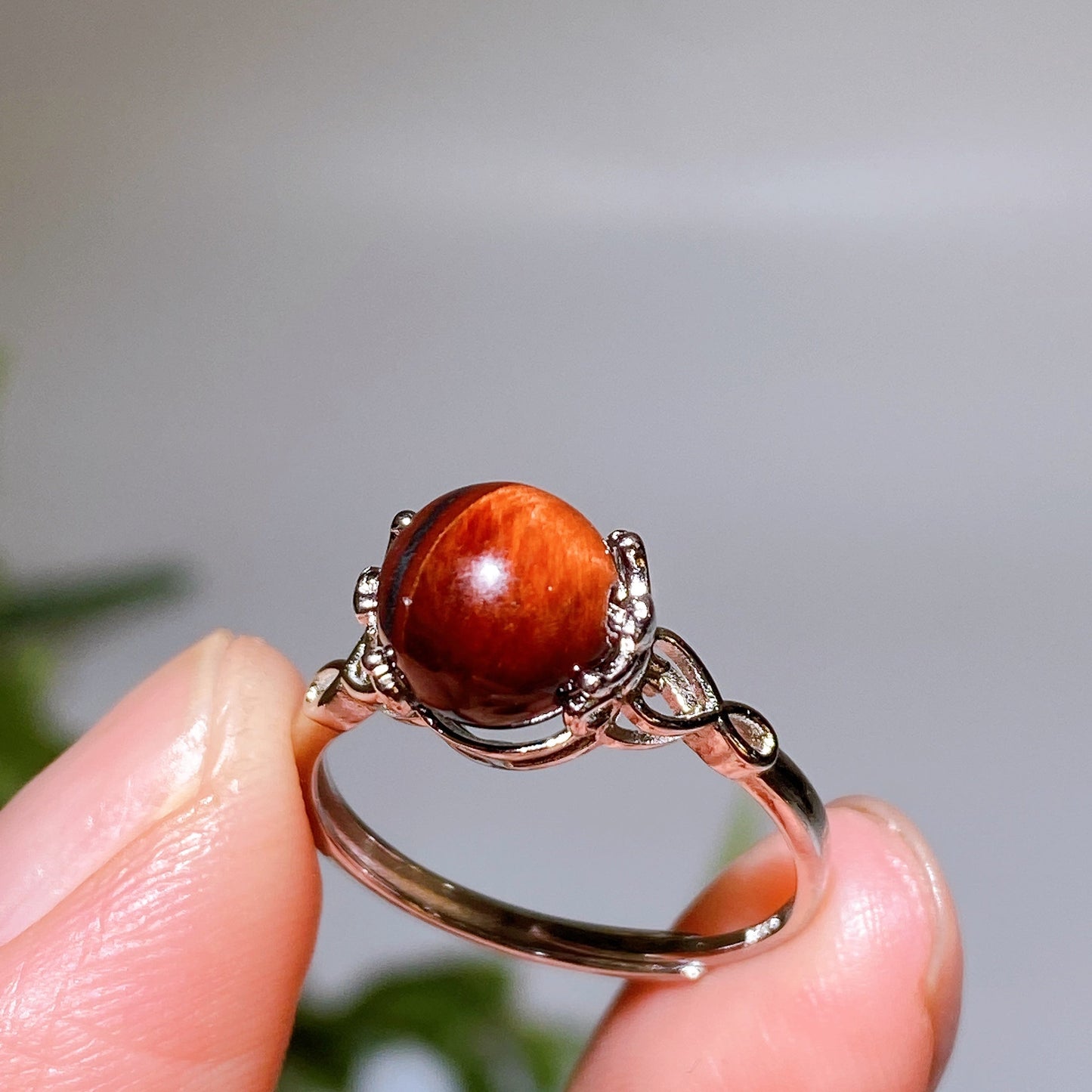 Cooper Silver Plated Crystal Ring Crystal Healing Bulk Wholesale