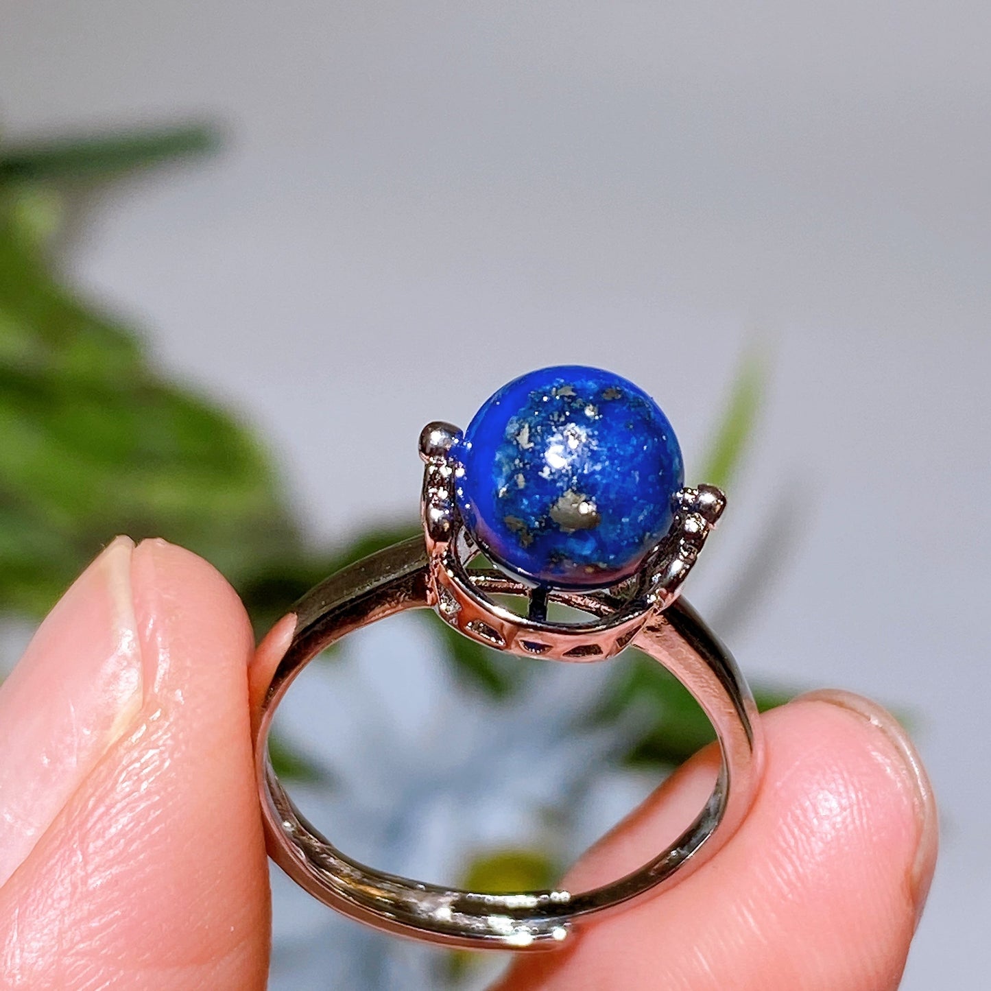 Cooper Silver Plated Crystal Ring Crystal Healing Bulk Wholesale