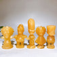 3.0"-4.0" Orange Calcite Simpson Family Character Carving Crystal Healing Bulk Wholesale