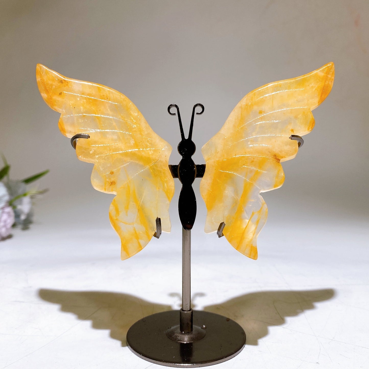 12cm Butterfly Wings Carving with Stand Crystal Healing Bulk Wholesale