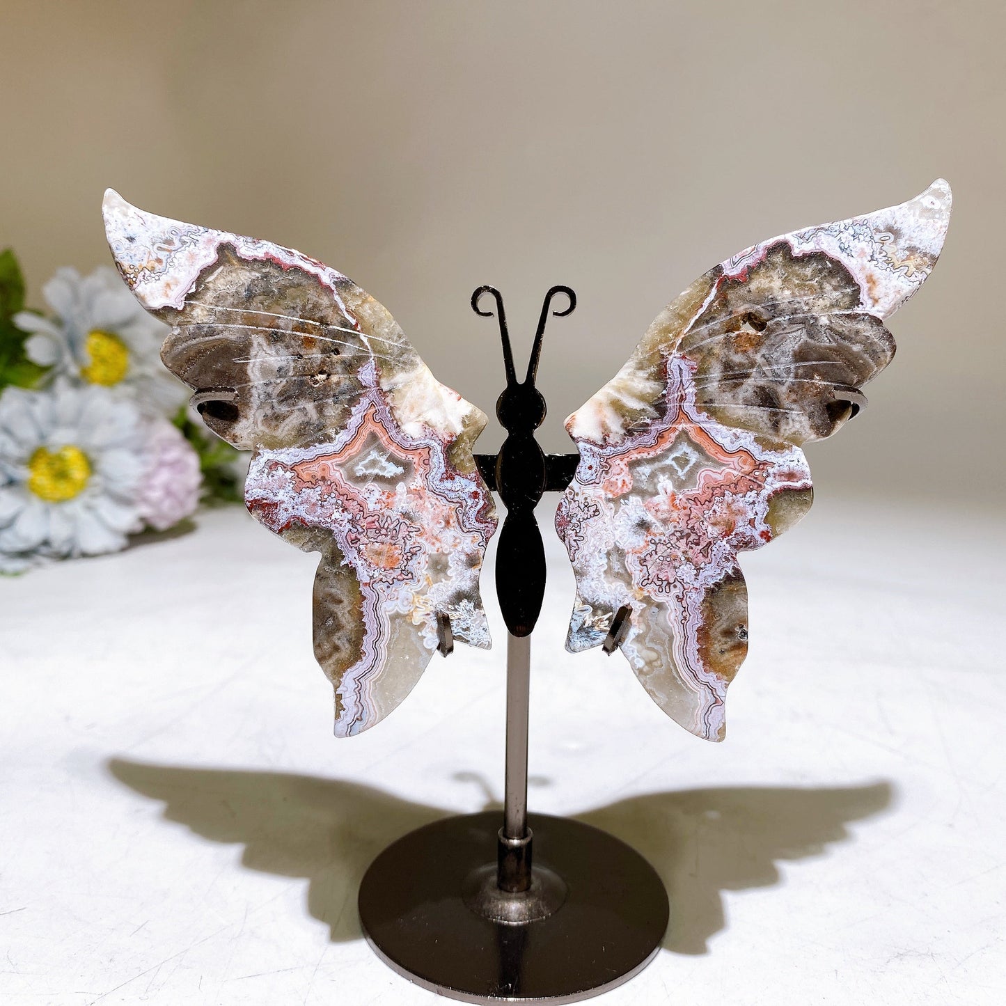 12cm Butterfly Wings Carving with Stand Crystal Healing Bulk Wholesale