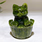 2.3" Crystal Cat in Basket Carving Crystal Healing Bulk Wholesale