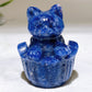 2.3" Crystal Cat in Basket Carving Crystal Healing Bulk Wholesale