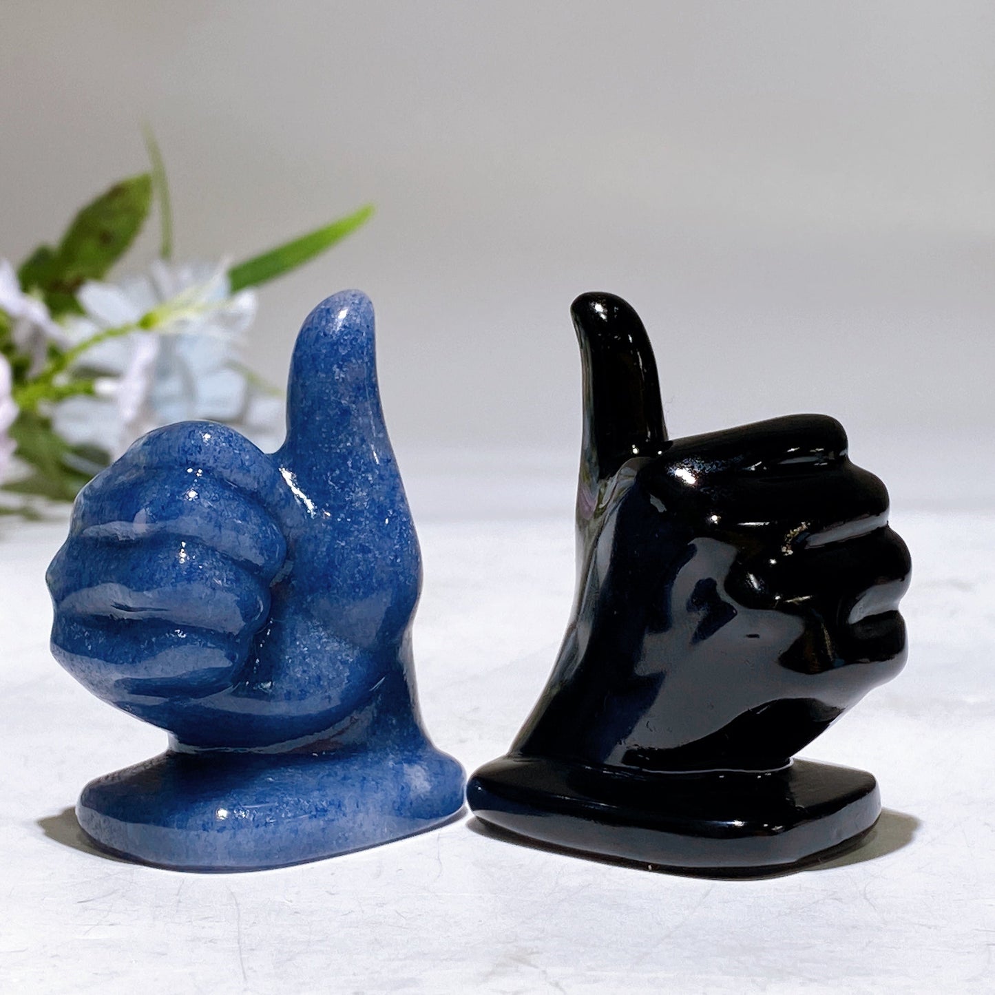 2.2" Crystal Hand Gesture Carving Crystal Healing Bulk Wholesale