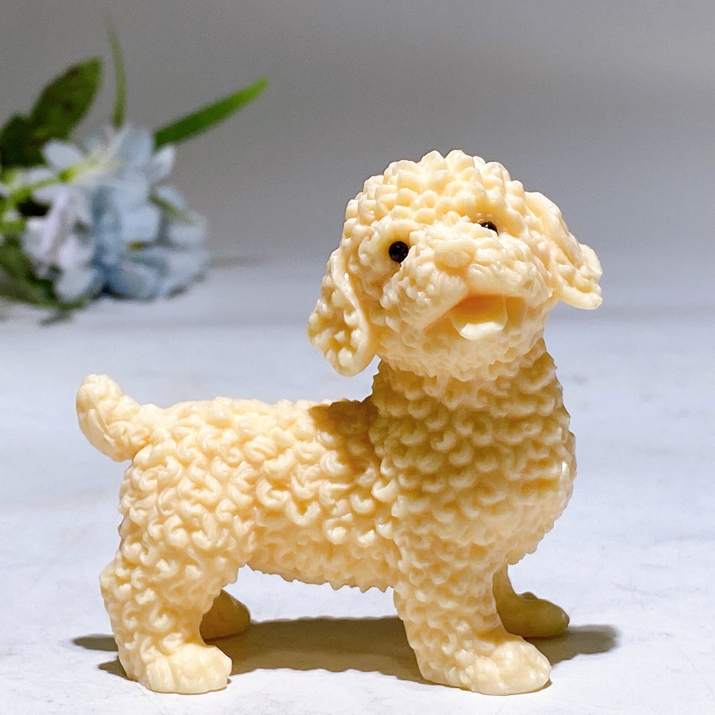 2.6" Ivory Nut Dog Carving Crystal Healing Bulk Wholesale