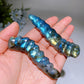 3.2"-3.6" Labradorite Caterpillar Carving Crystal Healing Bulk Wholesale
