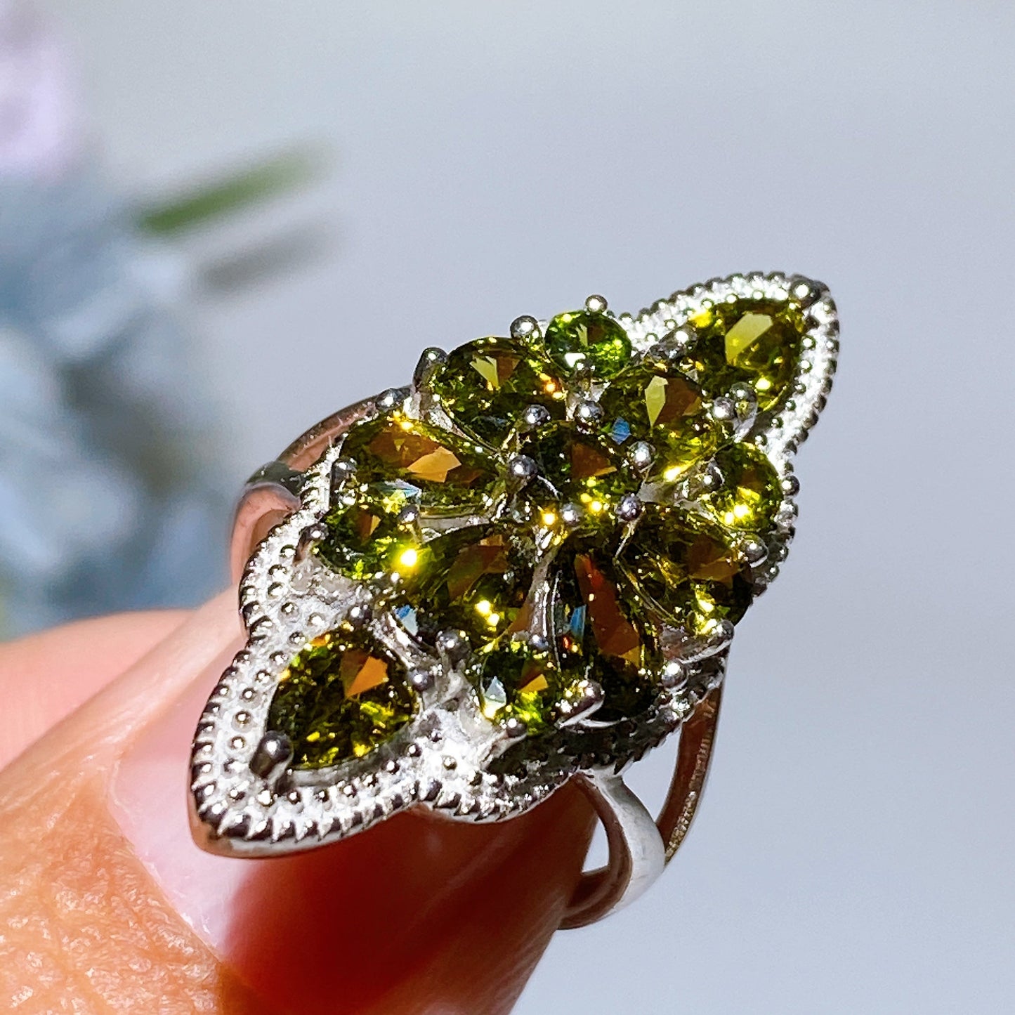 Cooper Silver Plated Zicorn Ring Crystal Healing Bulk Wholesale