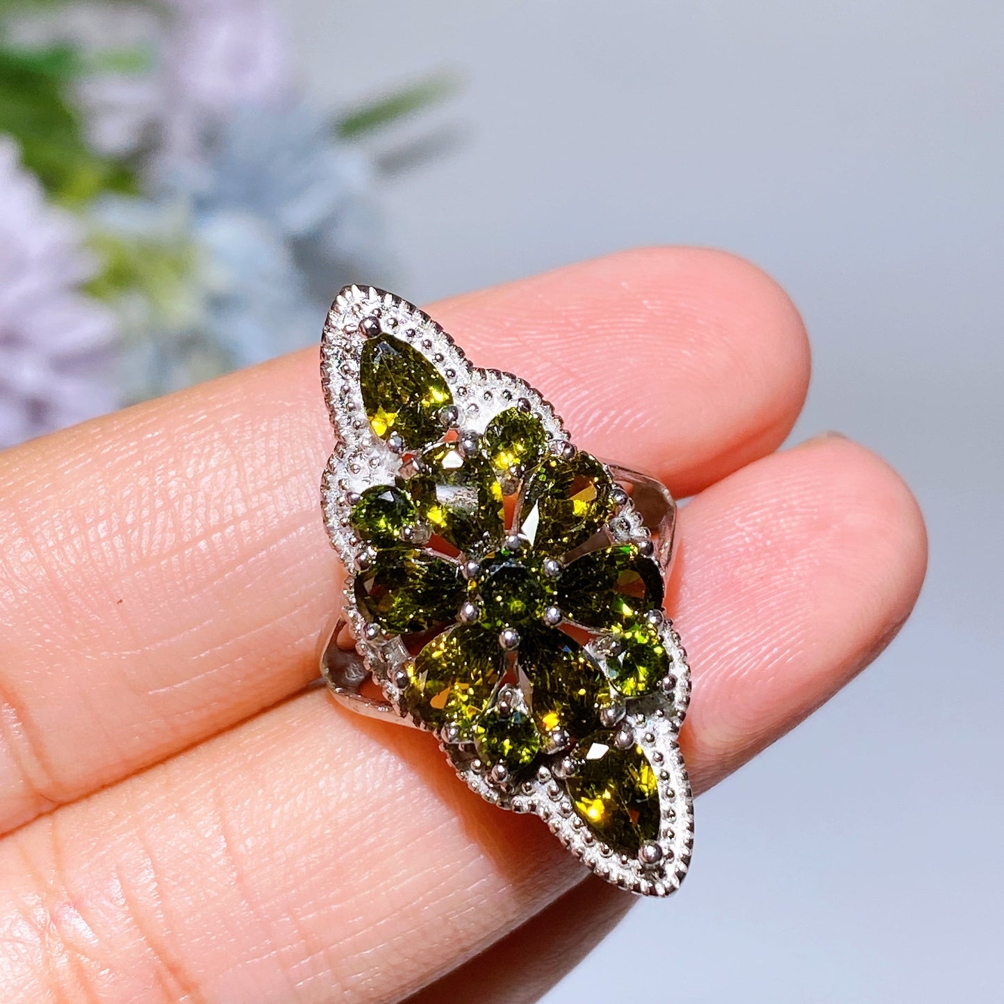 Cooper Silver Plated Zicorn Ring Crystal Healing Bulk Wholesale