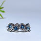 Cooper Silver Plated Blue Topaz Ring Crystal Healing Bulk Wholesale