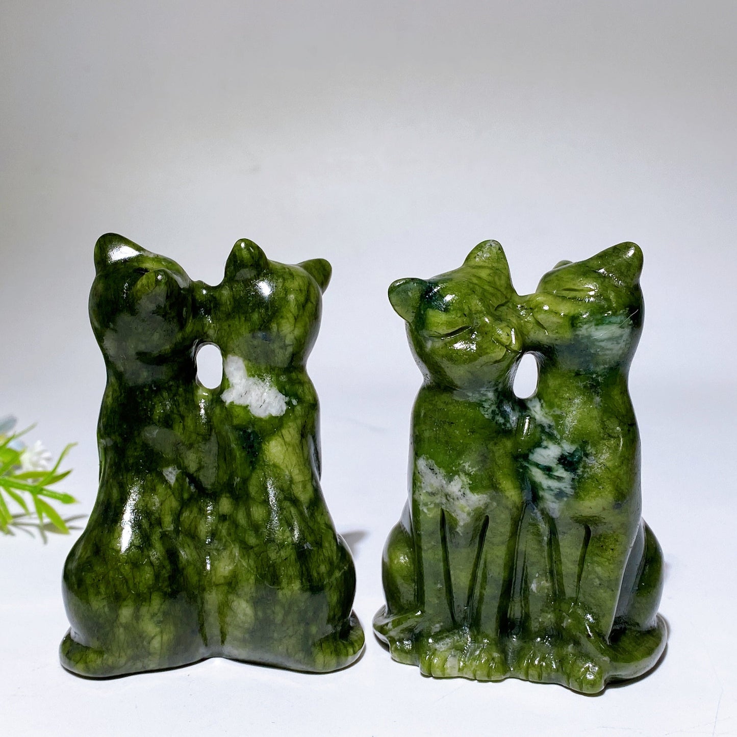3.1" Serpentine Cat Carving Crystal Healing Bulk Wholesale