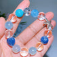 925 Silver Starfish 12mm Kyanite Aquamarine Clear Quartz Bracelet Crystal Healing Bulk Wholesale