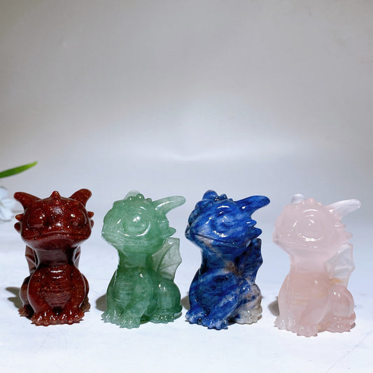 2.4" Crystal Dragon Carving Crystal Healing Bulk Wholesale