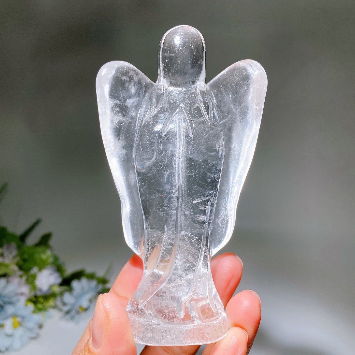 4.3“ Clear Quartz Angel Carving Crystal Healing Bulk Wholesale