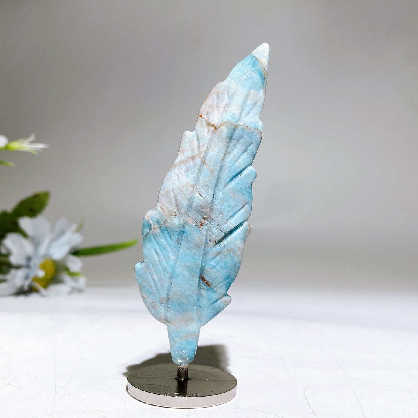 3.5"-3.8" Feather Carving with Stand Crystal Healing Bulk Wholesale