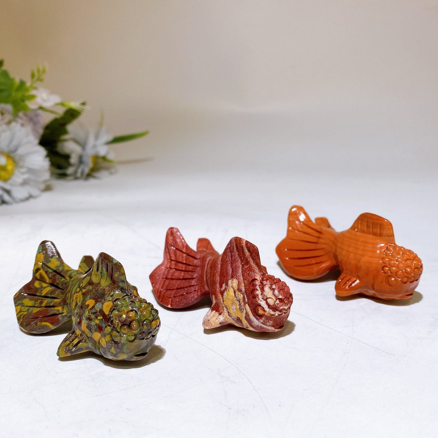 2.7" Crystal Goldfish Carving Crystal Healing Bulk Wholesale