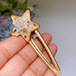 Crystal Chips Round Moon Star Heart Shape Hairpin Crystal Healing Bulk Wholesale
