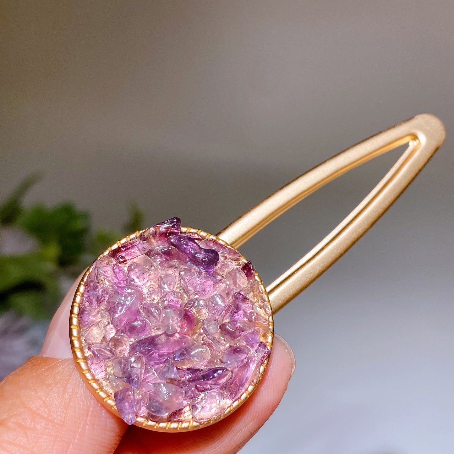 Crystal Chips Round Moon Star Heart Shape Hairpin Crystal Healing Bulk Wholesale