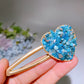 Crystal Chips Round Moon Star Heart Shape Hairpin Crystal Healing Bulk Wholesale