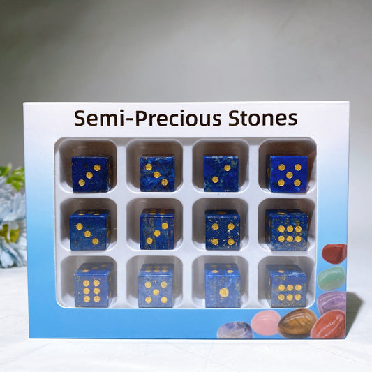 15mm Lapis Dice Carving Box Collection Crystal Healing Bulk Wholesale