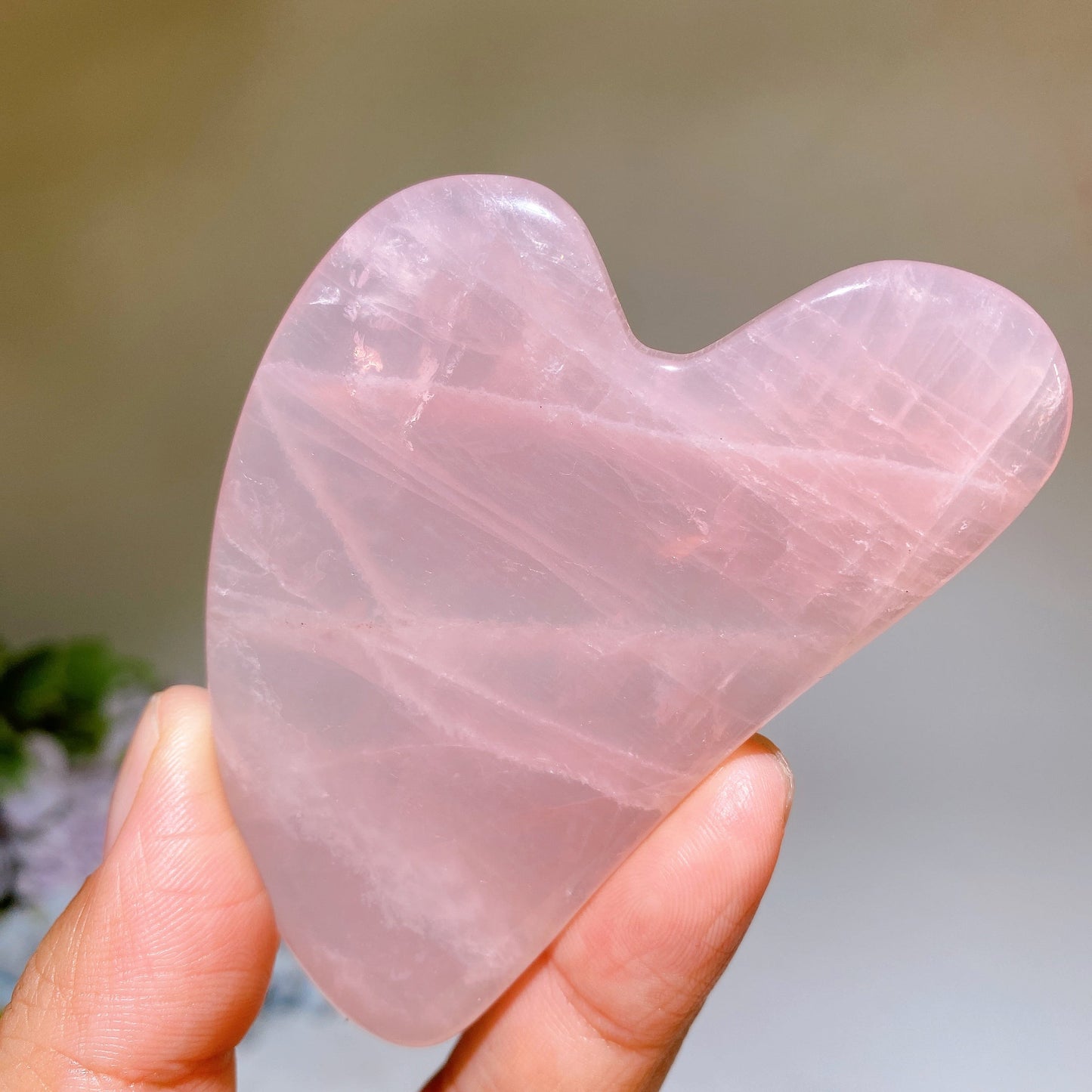 3.1" Rose Quartz Guasha Board Carving Crystal Healing Bulk Wholesale