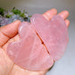 3.1" Rose Quartz Guasha Board Carving Crystal Healing Bulk Wholesale