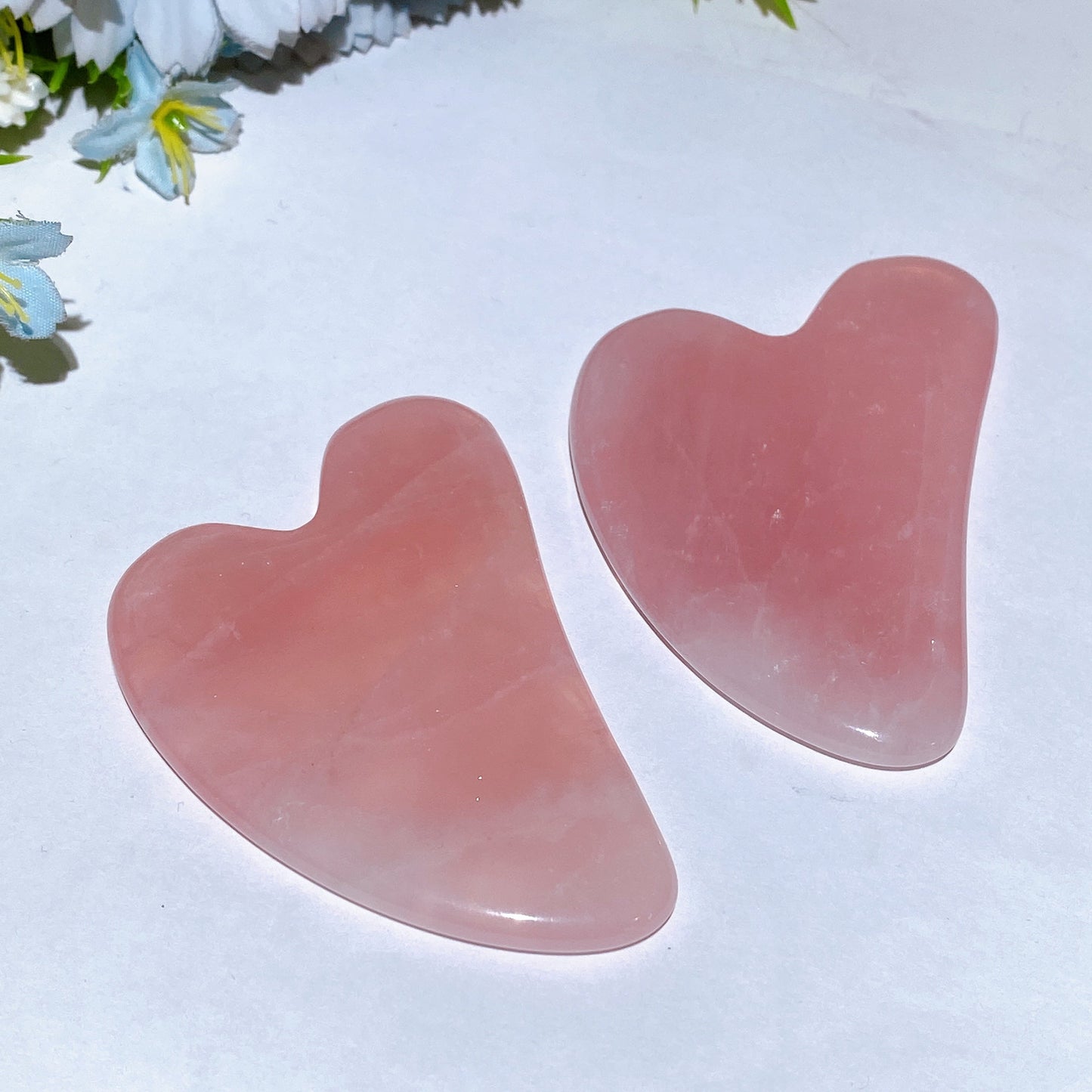 3.1" Rose Quartz Guasha Board Carving Crystal Healing Bulk Wholesale