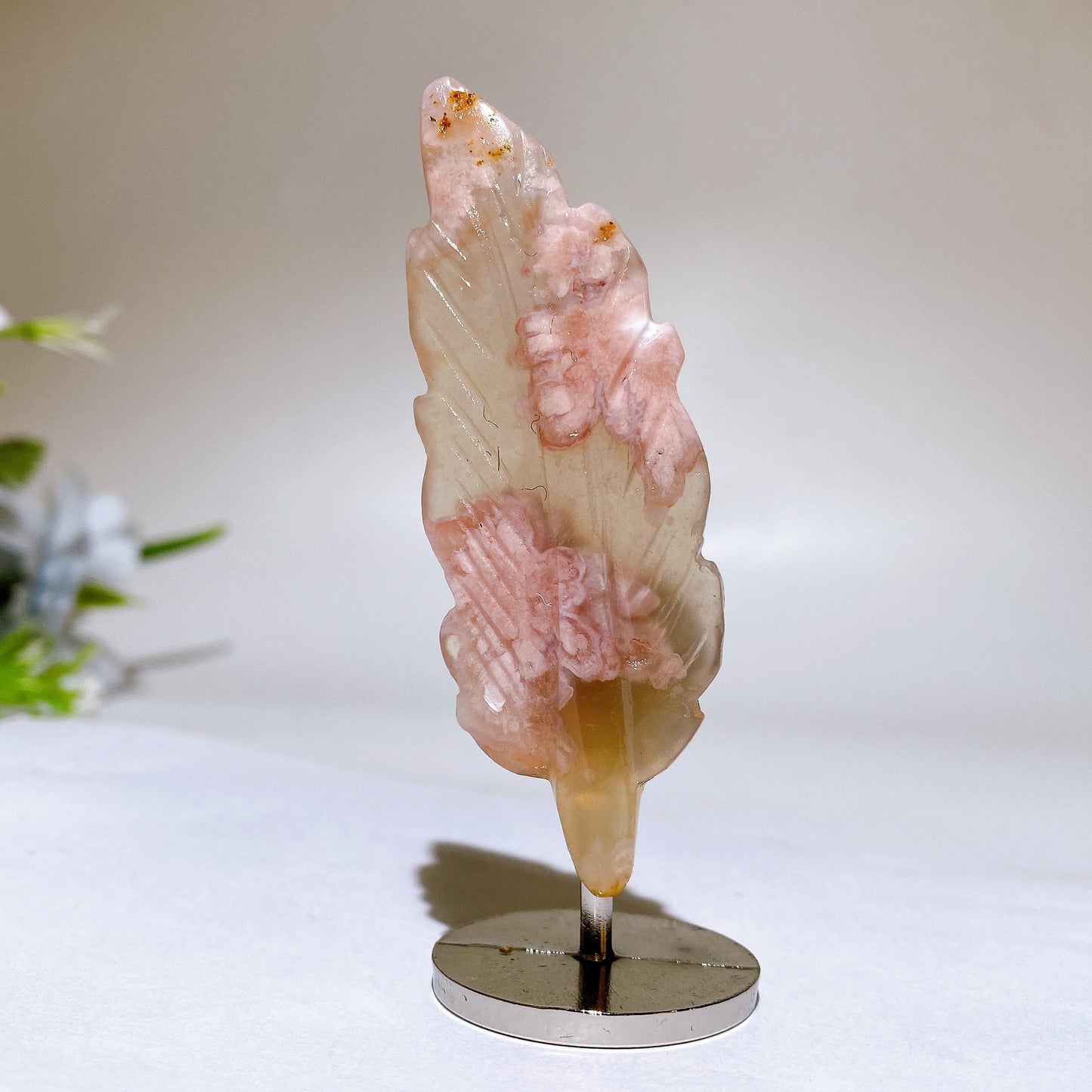 3.5"-3.8" Feather Carving with Stand Crystal Healing Bulk Wholesale