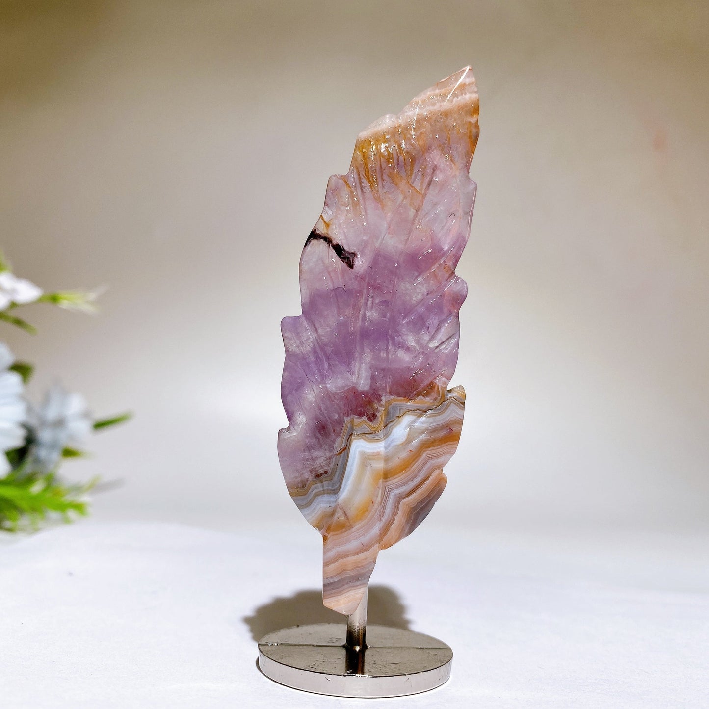 3.5"-3.8" Feather Carving with Stand Crystal Healing Bulk Wholesale