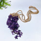 45cm Crystal Chips Web with Rope Hanging Ornament Crystal Healing Bulk Wholesale