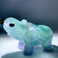 4.2" Greem Purple Yellow Fluorite Elephant Carvings Crystal Healing Bulk Wholesale