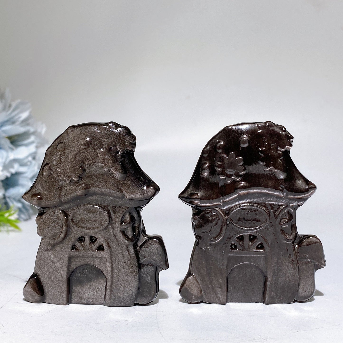 2.8" Mushroom House Carving Crystal Healing Bulk Wholesale