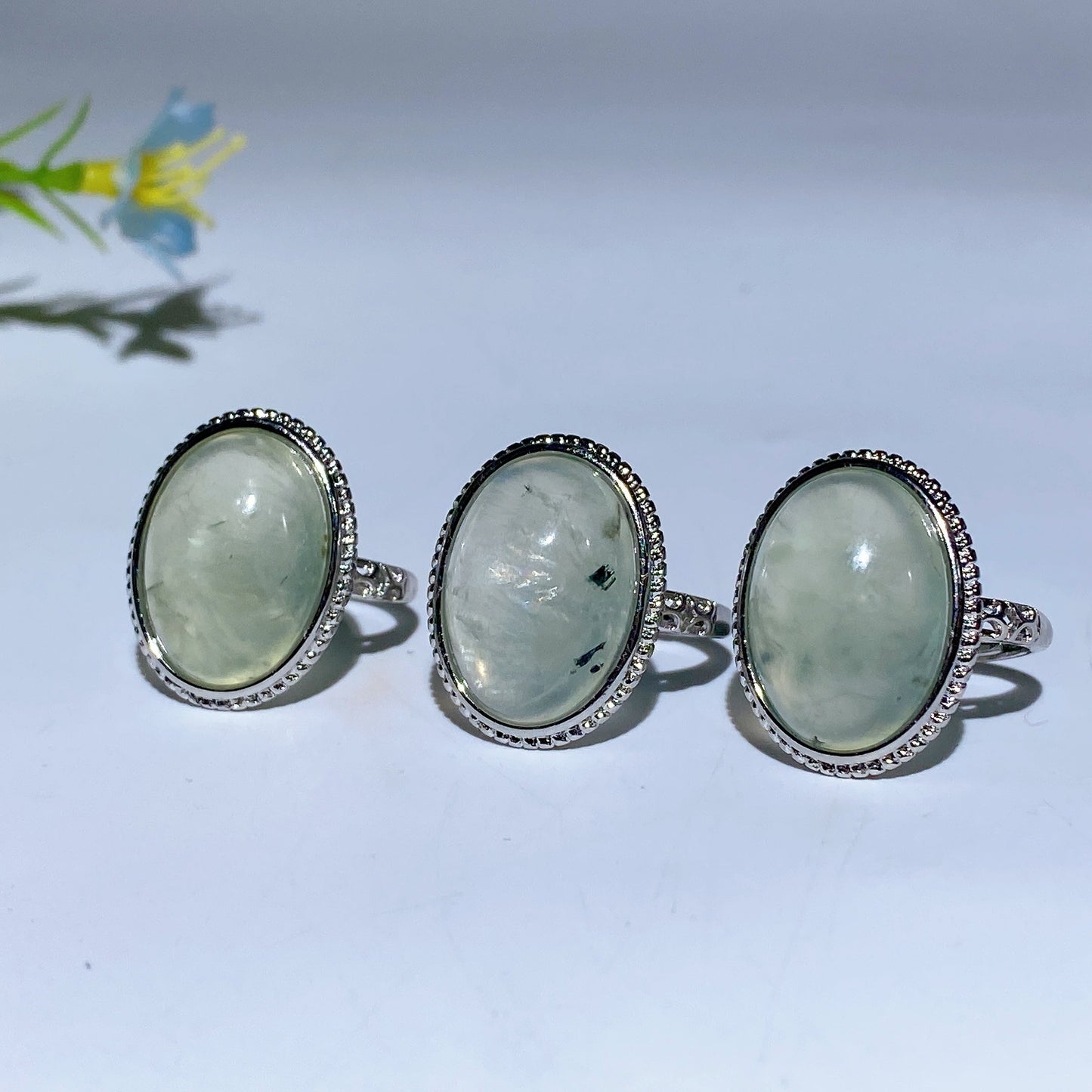 16-20mm Adjustable White Copper Rings Crystal Healing Bulk Wholesale