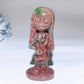 4.0" Red Marble Ruby In Kyanite Jack Skellington Sally Carving Crystal Healing Bulk Wholesale