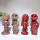 4.0" Red Marble Ruby In Kyanite Jack Skellington Sally Carving Crystal Healing Bulk Wholesale