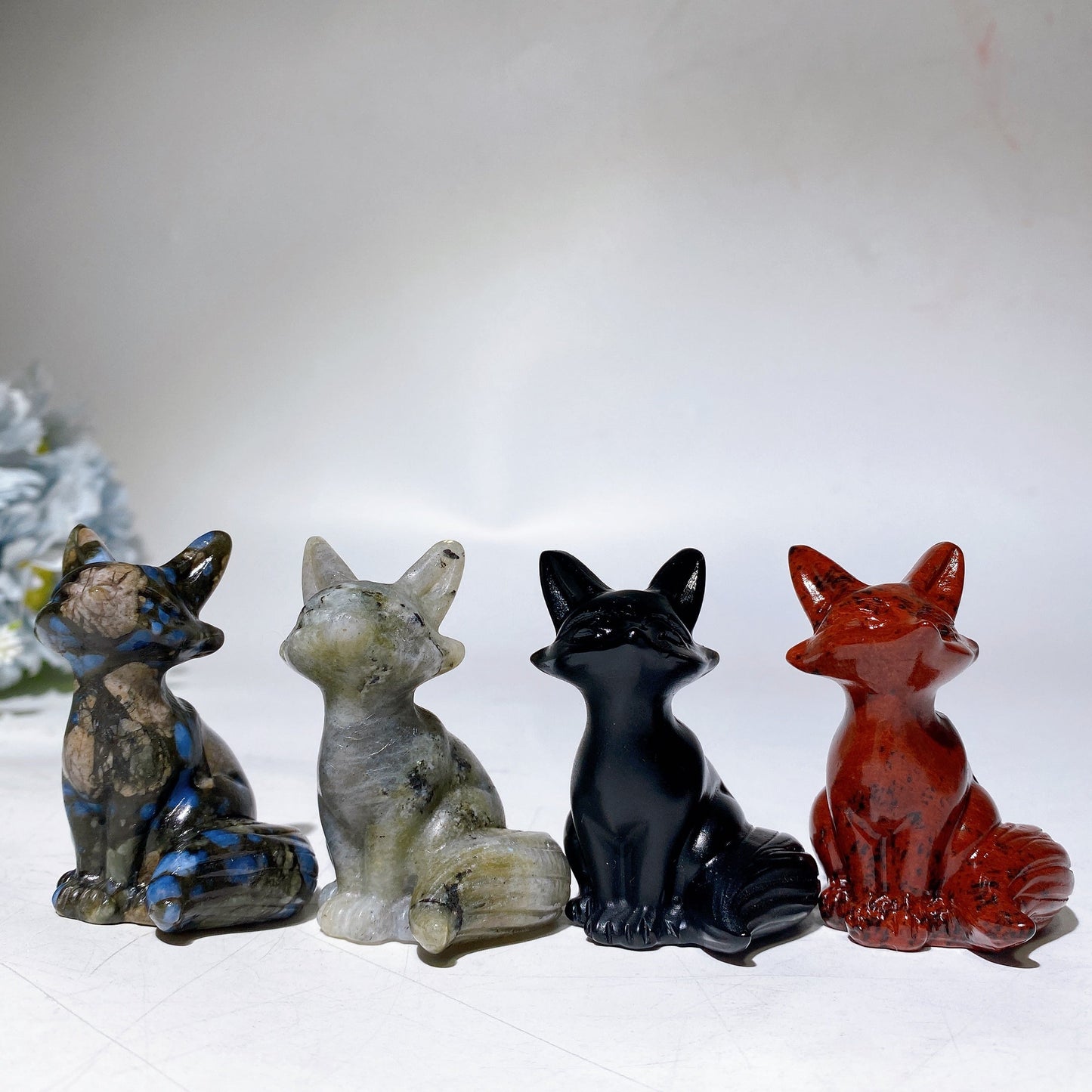 2.1"-2.3" Crystal Fox Carving Crystal Healing Bulk Wholesale