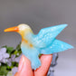 2.2" Sky Blue Hummingbird Carving Crystal Healing Bulk Wholesale