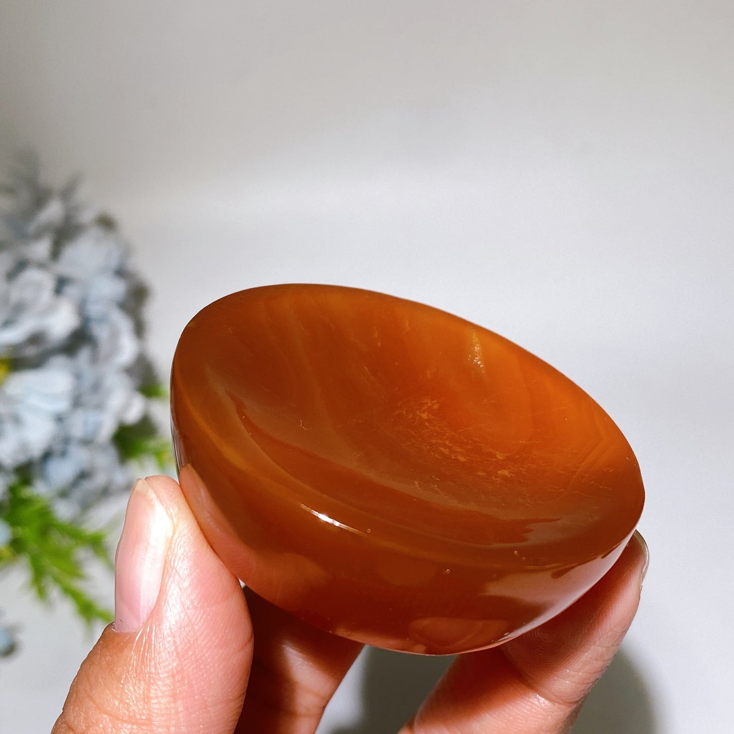 2.0"-2.2" Carnelian Green Aventurine Bowl Carving Crystal Healing Bulk Wholesale