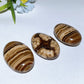 2.4" Chocolate Calcite Palm Stone Crystal Healing Bulk Wholesale