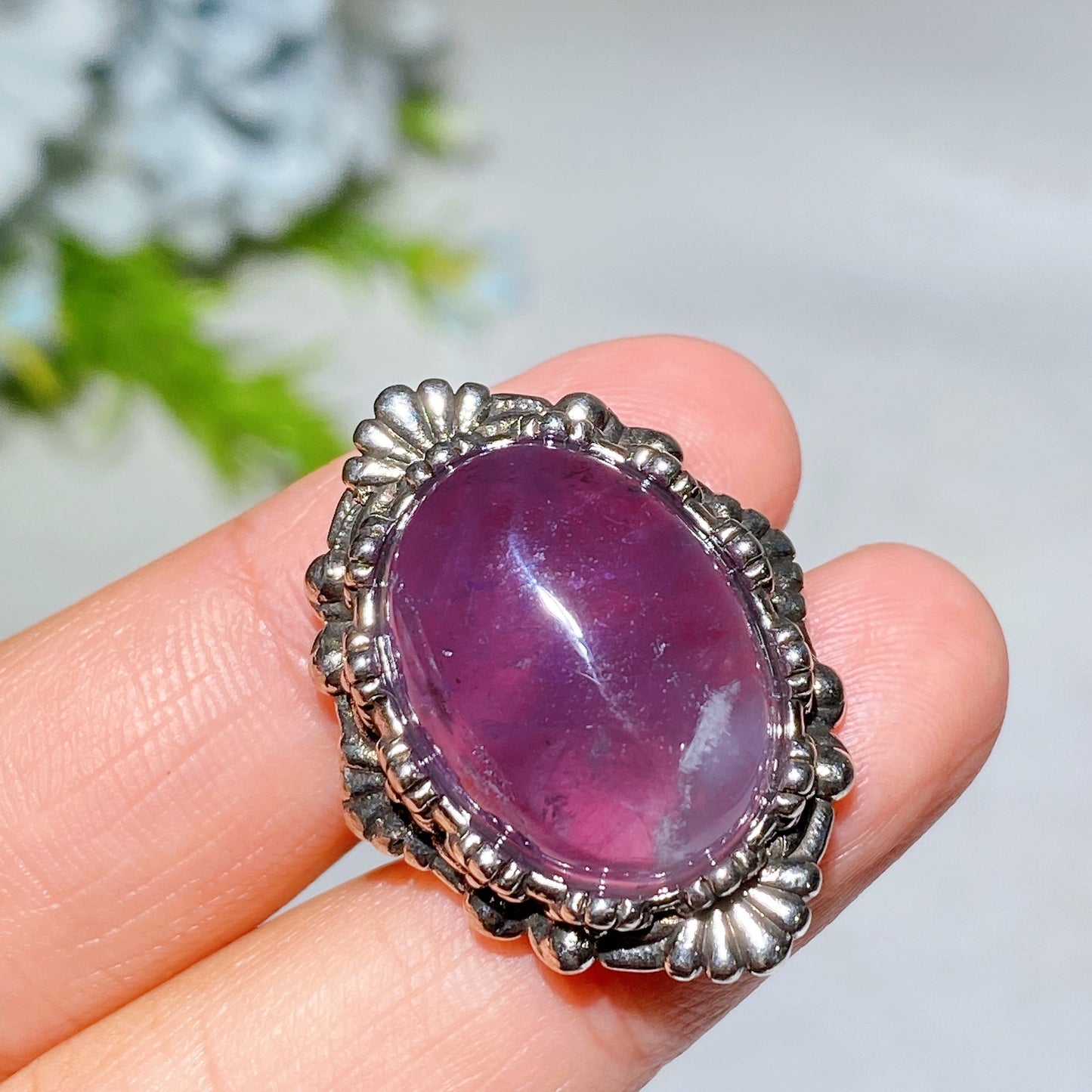 Amethyst Fire Quartz Ring Crystal Healing Bulk Wholesale