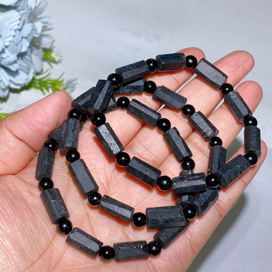 13mm Raw Tourmaline Bracelet Crystal Healing Bulk Wholesale