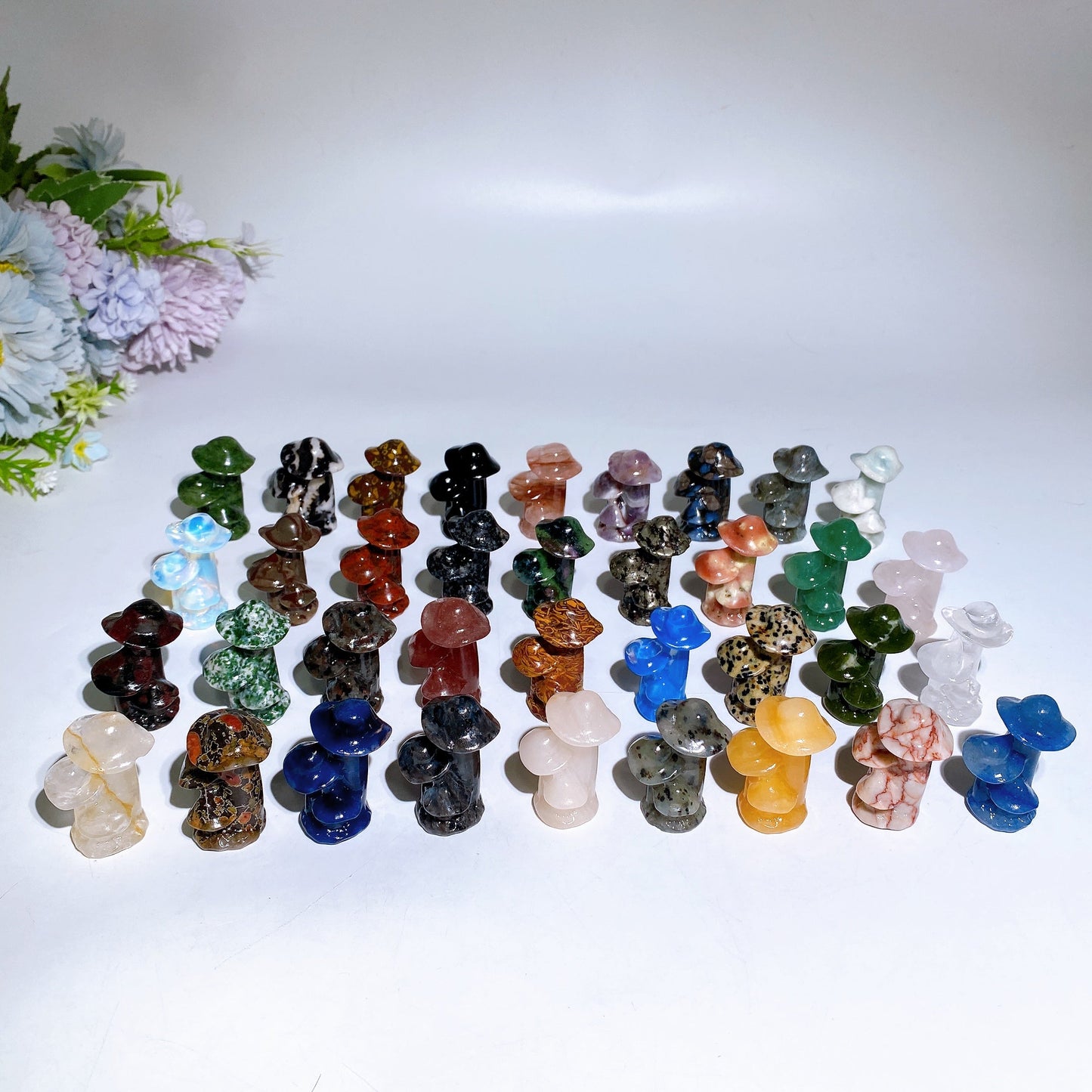 1.6" Crystal Mushroom Carving Crystal Healing Bulk Wholesale