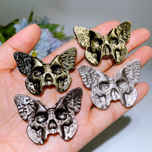 Crystal Skull Butterfly Carving Crystal Healing Bulk Wholesale