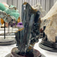 Rare Raw Vivianite Stick Specimen with Wooden Stand Crystal Healing