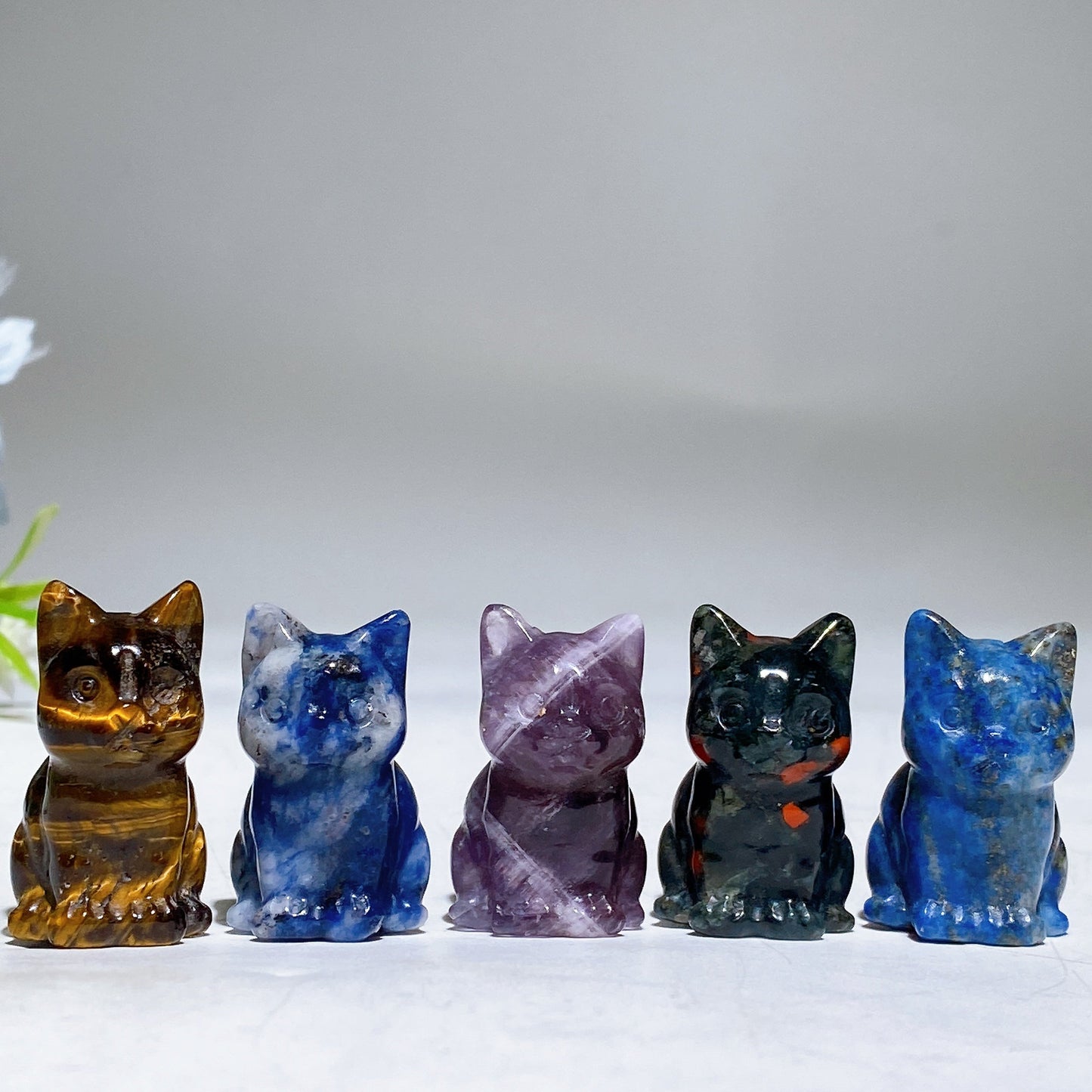 1.2" Crystal Cat Carving Crystal Healing Bulk Wholesale