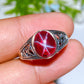 S925 Star Ruby Ring Crystal Healing Bulk Wholesale