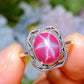 S925 Star Ruby Ring Crystal Healing Bulk Wholesale