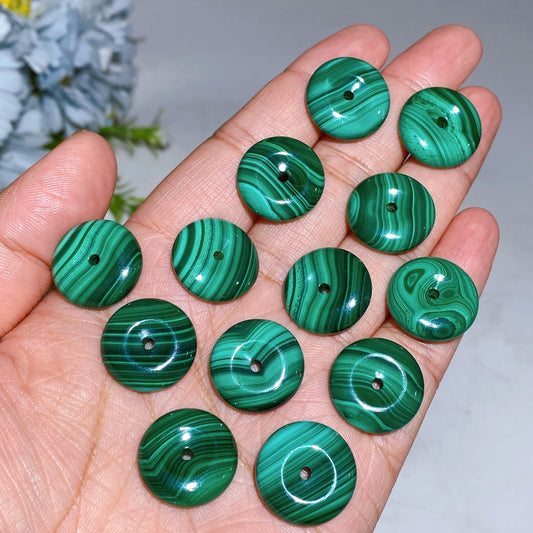 18mm Malachite Donut Pendant Crystal Healing Bulk Wholesale