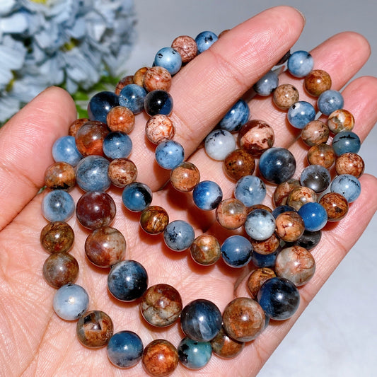 7.5-10.5mm Island Aquamarine Bracelet Crystal Healing Bulk Wholesale